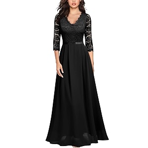 MISSMAY Womens Formal Floral Lace 2 3