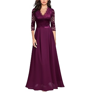 MISSMAY Womens Formal Floral Lace 2 3
