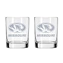 Missouri Tigers 2-Sided Satin Finish Rock Glass Set of 2 14oz