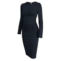 Missufe Women39s Long Sleeve Slim Ruched Bodycon
