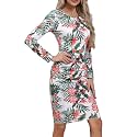 Missufe Women39s Long Sleeve Ruched Bodycon Casual