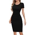 Missufe Women39s Long Sleeve Slim Ruched Bodycon