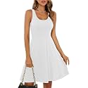 Missufe Women39s Sleeveless Racerback Flared Casual Plain