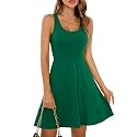 Missufe Women39s Sleeveless Racerback Flared Casual Plain
