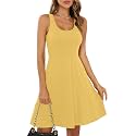 Missufe Women39s Sleeveless Racerback Flared Casual Plain