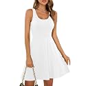 Missufe Women39s Sleeveless Racerback Flared Casual Plain