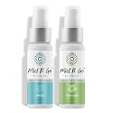 Mist N' Go by Omaze Travel Toilet Odor Eliminator - Toilet Spray for Bathroom Air Freshener - Clean Mix, Regular Size (2oz x2)