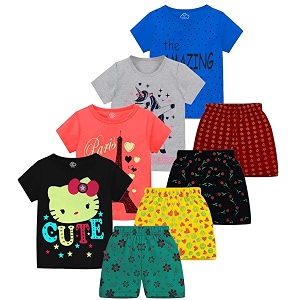 MIST N FOGG Girls T-Shirt and Shorts
