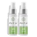 Mist N’ Go by Omaze Travel Bathroom Spray for Toilet Spray Odor Eliminator - Travel Toilet Spray for Bathroom Air Freshener Spray for Bathroom Deodorizer - Fresh Linen Regular Size (2oz x2)
