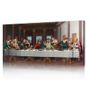 Mistyefly The Last Supper Wall Art with Built-in Wooden Frame - Religious Jesus Wall Decor Christian Art &amp; Last Supper Picture for Dining Room - Lightweight &amp; Easy Hanging, 8x16 Inches