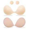 MITALOO Adhesive Bra Invisible Sticky Strapless Push up Backless Reusable Silicone Covering Nipple Bras