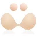 MITALOO Adhesive Bra Invisible Sticky Strapless Push up Backless Reusable Silicone Covering Nipple Bras