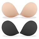 MITALOO Adhesive Bra Invisible Sticky Strapless Push up Backless Reusable Silicone Covering Nipple Bras