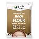 MITHILA FOODS 1 kg Ragi Atta | Gluten-Free Finger Millet Flour | High Fibre &amp; Protein | Soft Rotis | Nachni/Kelvaragu Atta | Authentic Traditional Flavor from Gumla, Jharkhand - India's Ragi Capital