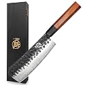 MITSUMOTO SAKARI 7-Inch Japanese Meat Cleaver Knife, 3-layer 9Cr18MoV