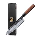 MITSUMOTO SAKARI 8-Inch Japanese Gyuto Chef Knife, 3-Layer 9Cr18MoV