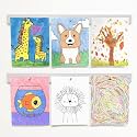 Mitus Wall Mount Art Display - Hanging Kids Art Room Décor - 28" Magnetic Bar (Set of 2) Gray with Gold Magnets
