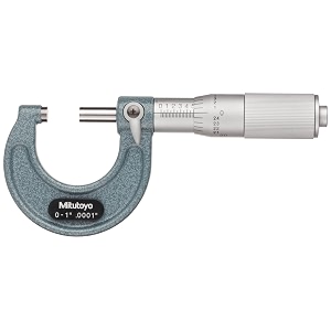 mitutoyo 103-135 outside micrometer friction thimble 0-134 range 0000134 graduation -0000134 accuracy