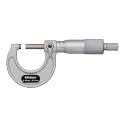 Mitutoyo 103-137 Outside Micrometer, Baked-Enamel Finish, Ratchet Stop, 0-25mm Range, 0.01mm Graduation, +/-0.002mm