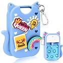 Mity rain Hand Sanitizer Spray Case Compatible With Touchland, Cute Silicone Hand Sanitizer Holder Keychain with 4 Charms, Portable Refillable Sanitizer Accessory, Gift for Women And Teens