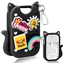 Mity rain Hand Sanitizer Spray Case Compatible With Touchland, Cute Silicone Hand Sanitizer Holder Keychain with 4 Charms, Portable Refillable Sanitizer Accessory, Gift For Women And Teens(Black)