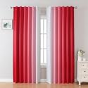 MIUCO Blackout Curtains &amp; Drapes for Bedroom Living Room 84 Inches Long Red and White Room Darkening Ombre Curtains Rod Pocket &amp; Back Tab Curtains Thermal Insulated Light Blocking 2 Panels Set