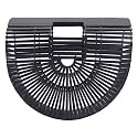 Miuco Womens Bamboo Handbag Handmade Large Tote Beach Bag