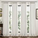 MIULEE 4 Panels Pinch Pleated 100% Blackout Curtains 40"x96" Natural Linen