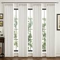 MIULEE 4 Panels Pinch Pleated 100% Blackout Curtains 40"x84" Natural Linen