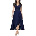 Miusol Women39s V Neck Elegant Lace Ruffle