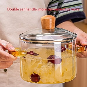 1200ml glass casserole deep round - oven and microwave safe serving bowl with glass lid set of 2 oval - b