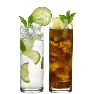 juice glasses drinking glasses highball lead-free glasses tumblers for water juice beer cocktail and mixed drinks - pieces transparent tr-13 6 count pack of 1