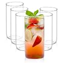 Premium Borosilicate Juice Glasses 350 ML Drinking Glasses, Highball Lead-Free Glasses, Tumblers for Water, Juice, Beer, Mixed Drinks - Pieces, Transparent (Cocktail, JS79- Set of 6)