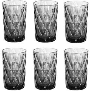 premium green juice glasses 350 ml drinking glasses highball lead-free glasses tumblers for water juice beer cocktail and mixed drinks - 6 pieces transparent  hp-73 set of 6