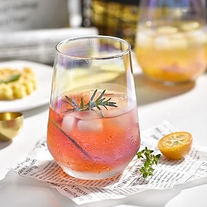premium juice glasses 450 ml drinking glasses highball lead-free glasses tumblers for water juice beer cocktail and mixed drinks - 4 pieces transparent tr-02 4 count pack of 1