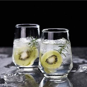 premium juice glasses 450 ml drinking glasses highball lead-free glasses tumblers for water juice beer cocktail and mixed drinks - 2 pieces transparent juice glasses 2 count