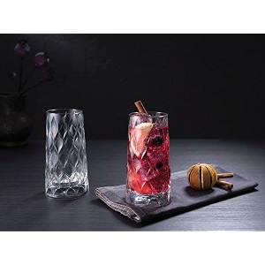 premium juice glasses 450 ml drinking glasses highball lead-free glasses tumblers for water juice beer cocktail and mixed drinks - 2 pieces transparent tr-03 2 count pack of 1
