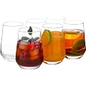 Premium Juice Glasses 450 ML Drinking Glasses, Highball Lead-Free Glasses, Tumblers for Water, Juice, Beer, Cocktail and Mixed Drinks - 6 Pieces, Transparent (TR-02, 6 Count (Pack of 1))