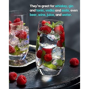 premium juice glasses highball glasses 450ml 2 count pack of 1