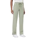 MIVEI Straight Leg Scrub Pants for Women with 8 Pockets High Rise Modern Classic Fit Cargo Scrub Bottom Flare Drawstring
