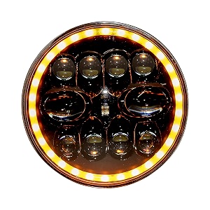 Miwings 7 inch Round LED Stylish 8COB2EYE