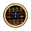 Miwings 7 inch Round LED Stylish 8COB2EYE
