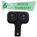 Miwings Handlebar Dual On/Off Button CNC Metal Switch12V Flameout Control for Motorcycle, Scotty, Bike Operate with Headlight, Fog Light, Horn, Hazard Control (Dual CNC Switch)