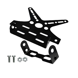 miwings motorcycle bike number license plate frame adjustable tail tidy bike number plate aluminum alloy holder black tail tidy