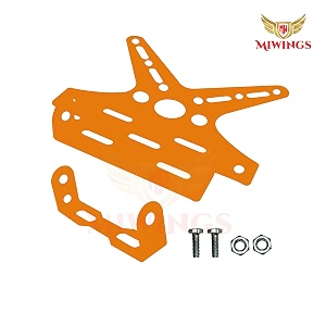 miwings motorcycle bike number license plate frame adjustable tail tidy bike number plate aluminum alloy holder orange tail tidy