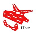MIWINGS Motorcycle Bike Number License Plate Frame Adjustable, Tail Tidy Bike Number Plate Aluminum Alloy Holder (Red Tail Tidy)
