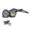 Mix colour 6 Led Strobe Light for Bike | Warning Emergency Police Light | Motorcycle Strobe Light | Bike Led Light Headlight Bulb High Power Flasher Hazard | Accessories Lighting bullet Compatible with Bajaj Pulsar 150