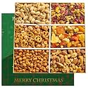 Mixed Nuts Christmas Gift Basket - Gourmet Holiday Christmas Snacks Box for Adults, 6 Assortment Variety Pack, Food Basket for Men Women Family and Friends