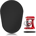 Mixer Slider Compatible with 5.5-8 QT Kitchen Aid Stand Mixers, Kitchen Countertop Storage Mover Sliding Caddy Mixer Slider Mat for Kitchen Aid Stand Mixer Accessories Attachment (Bamboo - Black)