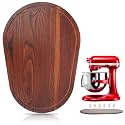 Mixer Slider Compatible with 5.5-8 QT Kitchen Aid Stand Mixers, Kitchen Countertop Storage Mover Sliding Caddy Mixer Slider Mat for Kitchen Aid Stand Mixer Accessories Attachment (Pine Wood - Brown)